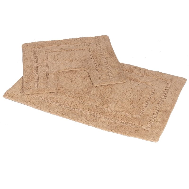 Showerdrape Pinnacle 2 Piece Bath Mat Set Biscuit