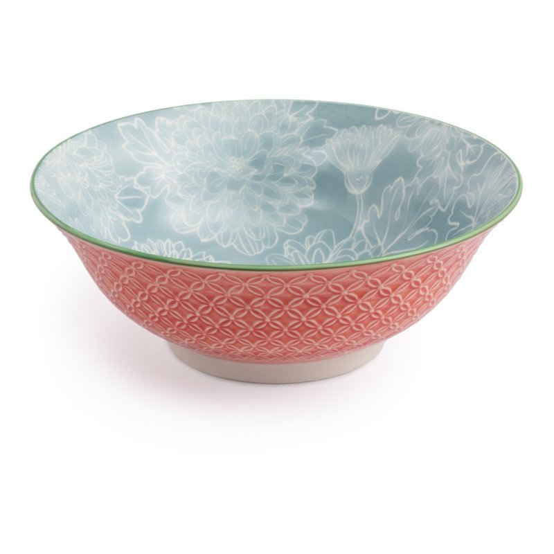 Mikasa Grey Floral Ramen Bowl