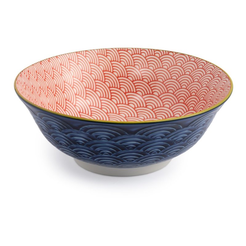 Mikasa Blue And Red Ramen Bowl