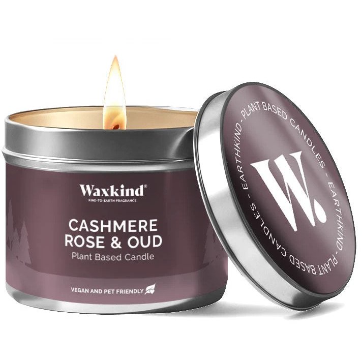 Waxkind Cashmere Rose & Oud Candle Tin