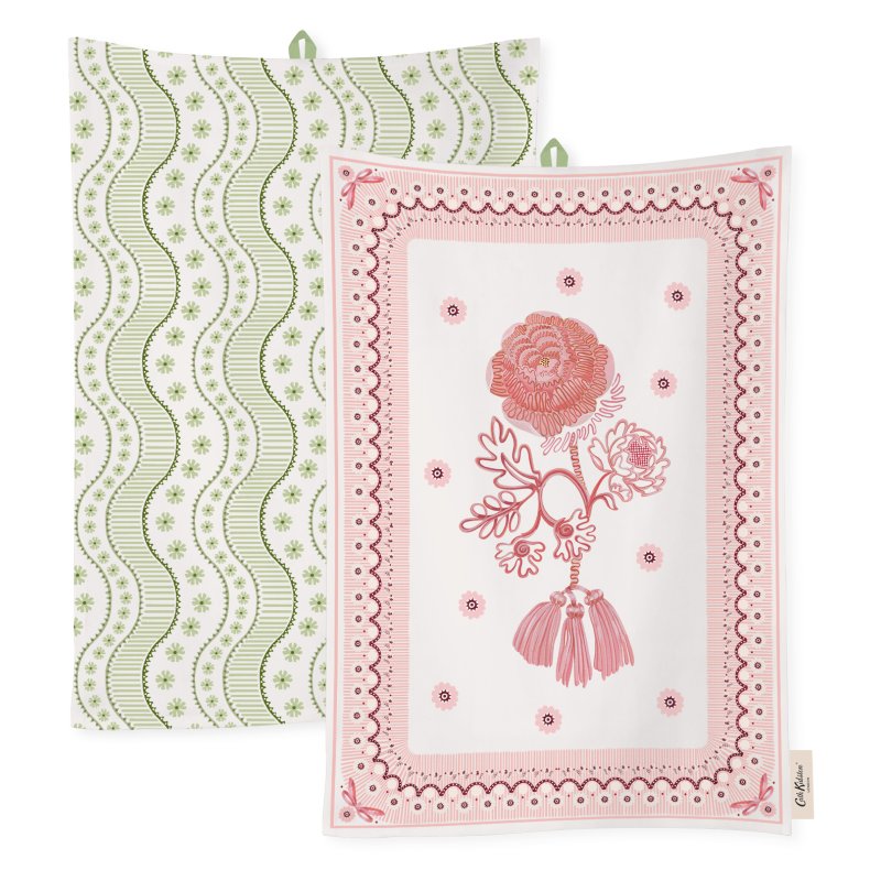 Cath Kidston Spitalfields Silk Set Of 2 Tea Towels