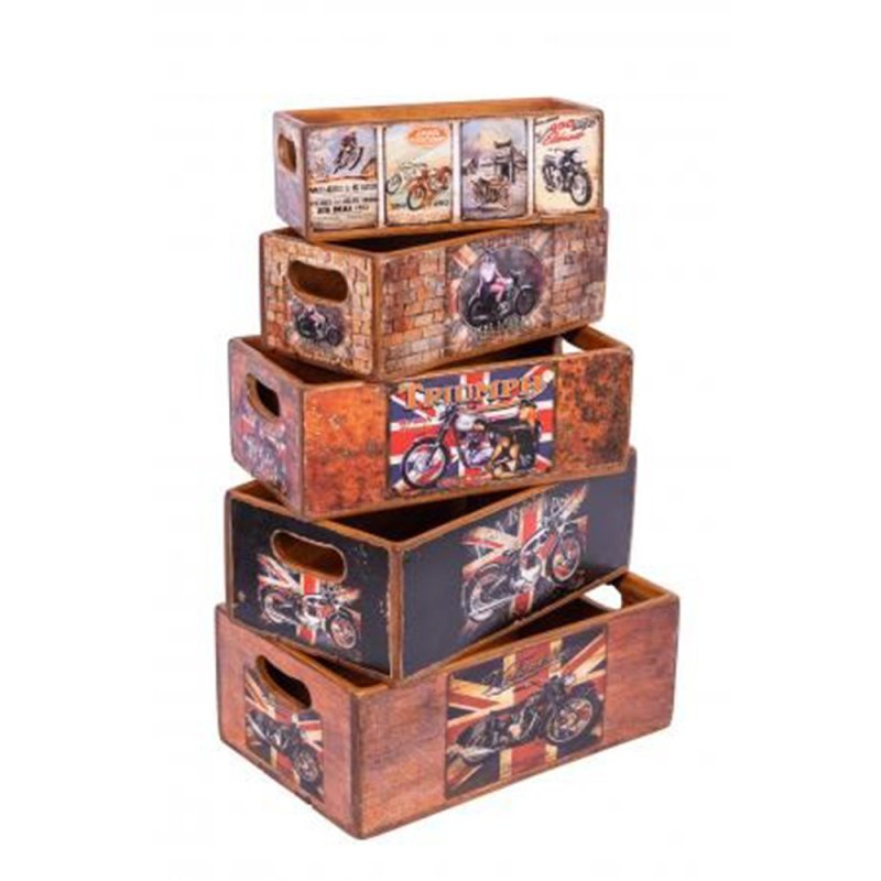 Quirky Barn Classic Motorbikes 2 Nesting Boxes