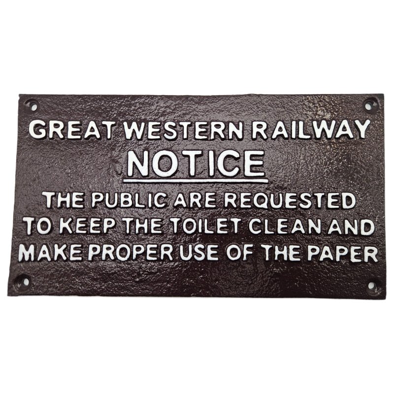 Quirky Barn GWR Notice Sign