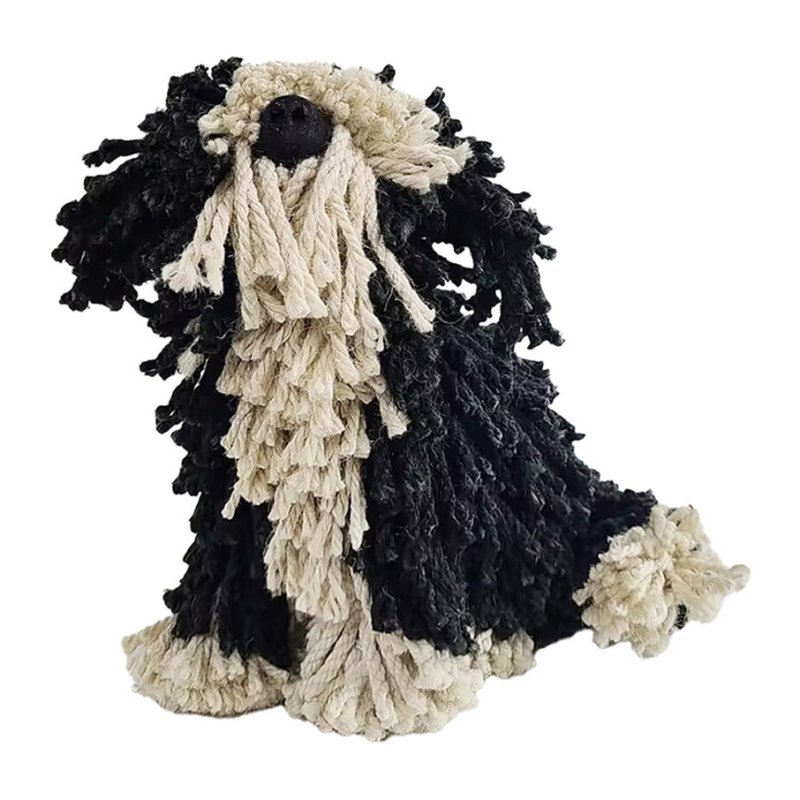 Aquarelle Home Black & Cream Dougal Puppy Sitting