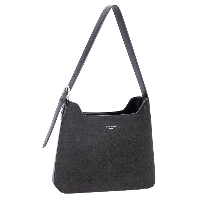 David Jones Single Strap Shoulder Bucket Bag Black
