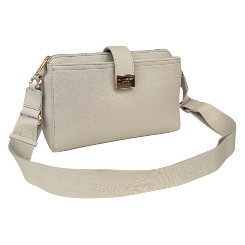 David Jones Multi Pocket Long Shoulder Bag Cloud Celadon