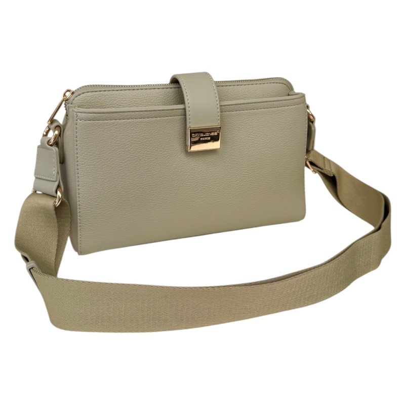 David Jones Multi Pocket Long Shoulder Bag Fair Green