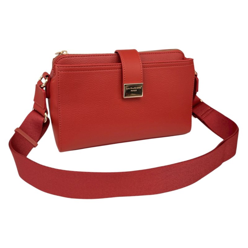 David Jones Multi Pocket Long Shoulder Bag Terracotta