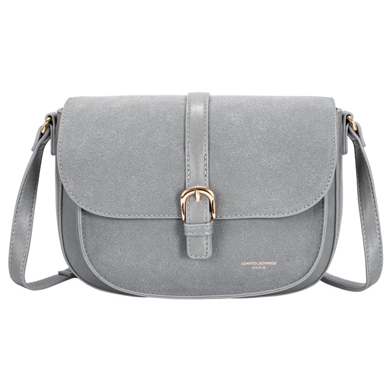David Jones Half Flap Shoulder Bag Steel Grey