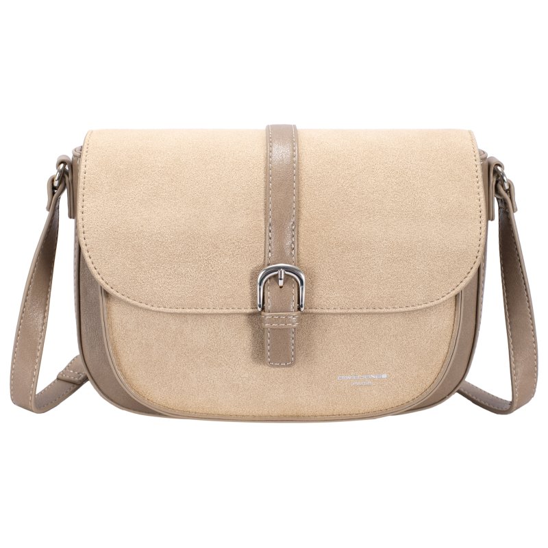 David Jones Half Flap Shoulder Bag Warm Taupe