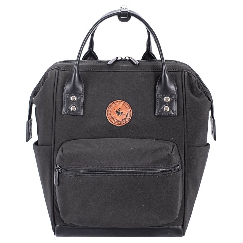 David Jones Structured Backpack Black