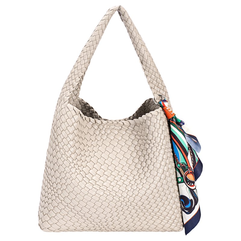 David Jones Weave Slouchy Shoulder Bag Oxford Tan