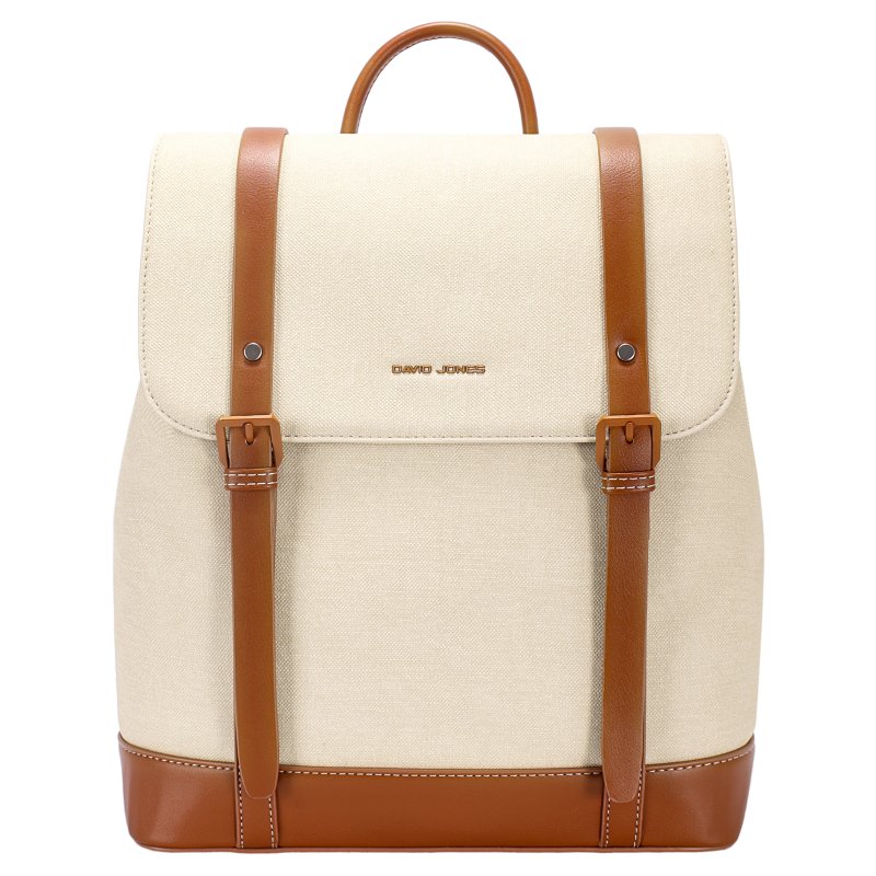 David Jones Canvas Effect Backpack Beige