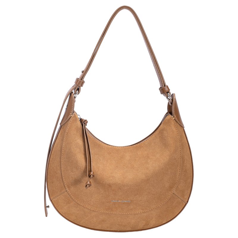 David Jones Faux Suede Shoulder Bag Cocoa Brown