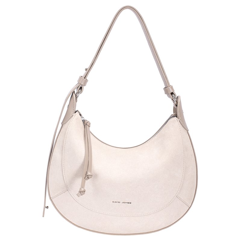 David Jones Faux Suede Shoulder Bag Coconut Cream