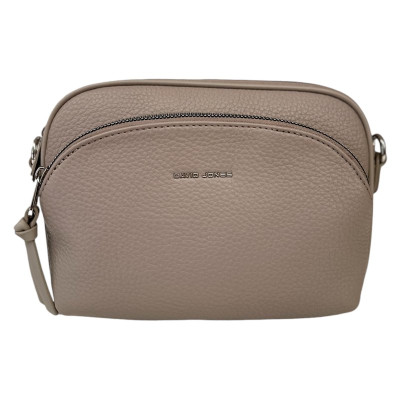 David Jones Twin Pocket Crossbody Bag Gravel