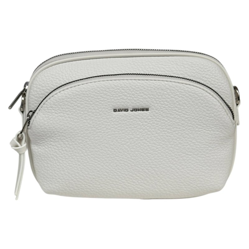 David Jones Twin Pocket Crossbody Bag Pure White