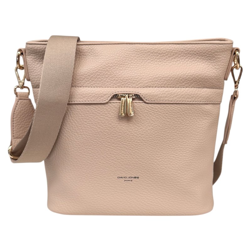 David Jones Slouchy Crossbody Bag Blush Pink