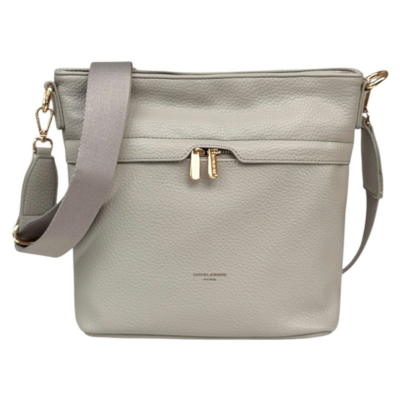 David Jones Slouchy Crossbody Bag Warm Grey