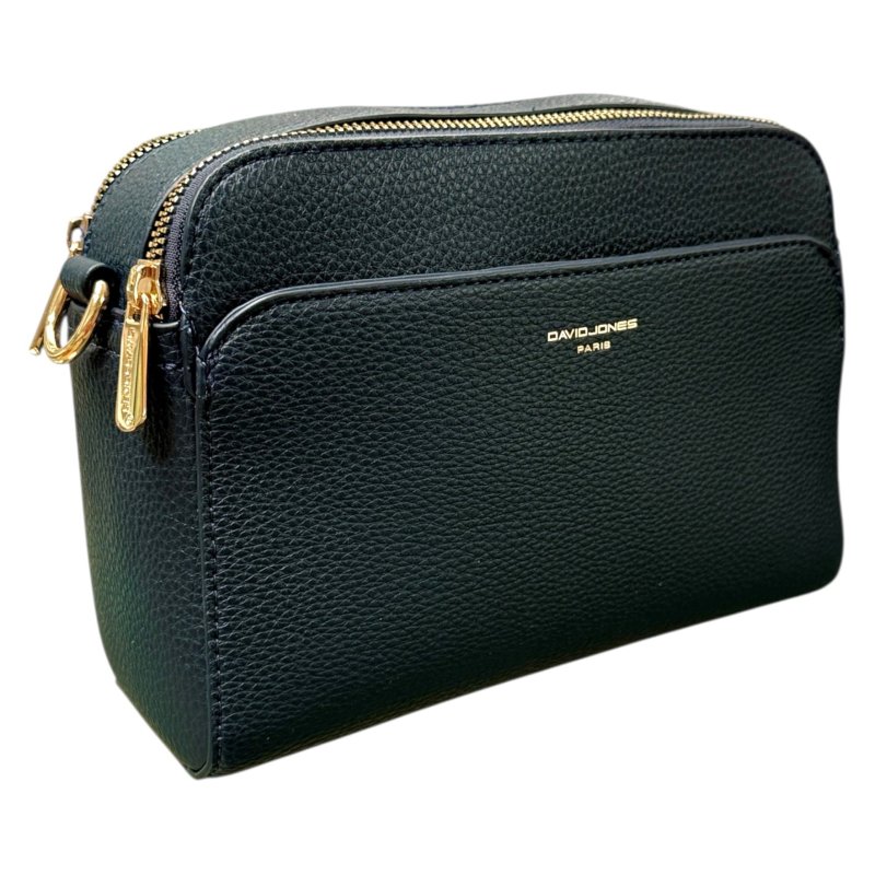 David Jones Twin Zip Camera Bag Navy angled view