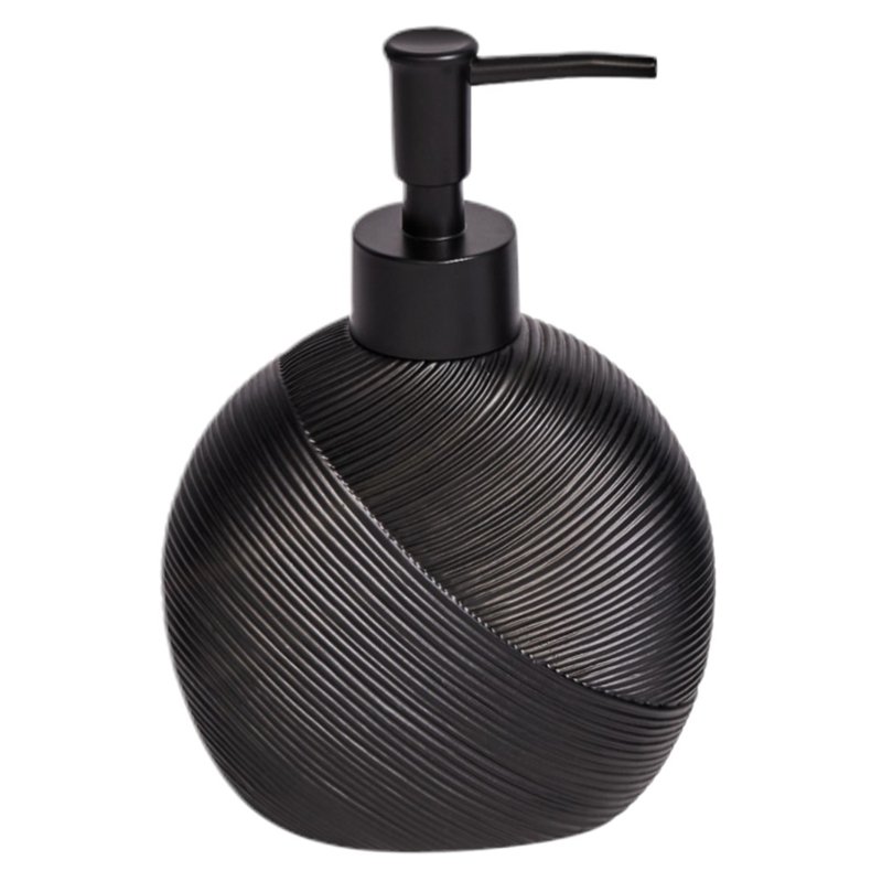 Showerdrape Ripple Black Liquid Soap Dispenser