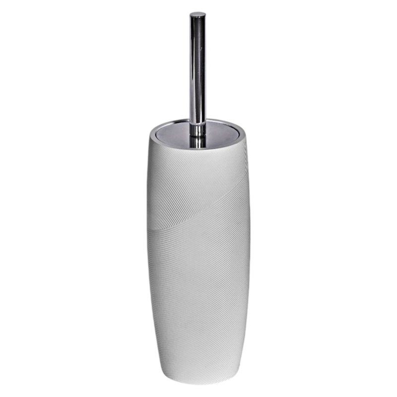 Showerdrape Ripple White Toilet Brush & Holder