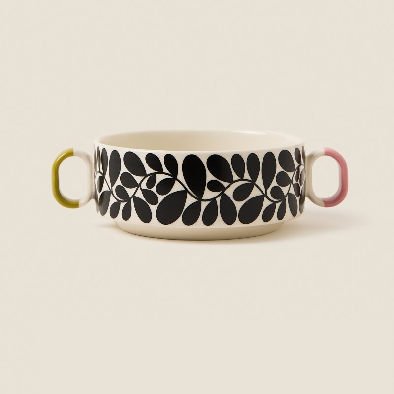 Orla Kiely Sycamore Stripe Cereal Bowl Black