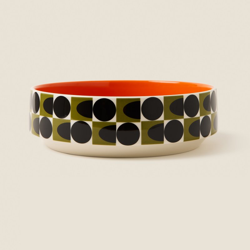 Orla Kiely Spot Square Oval Fruit Bowl Orange