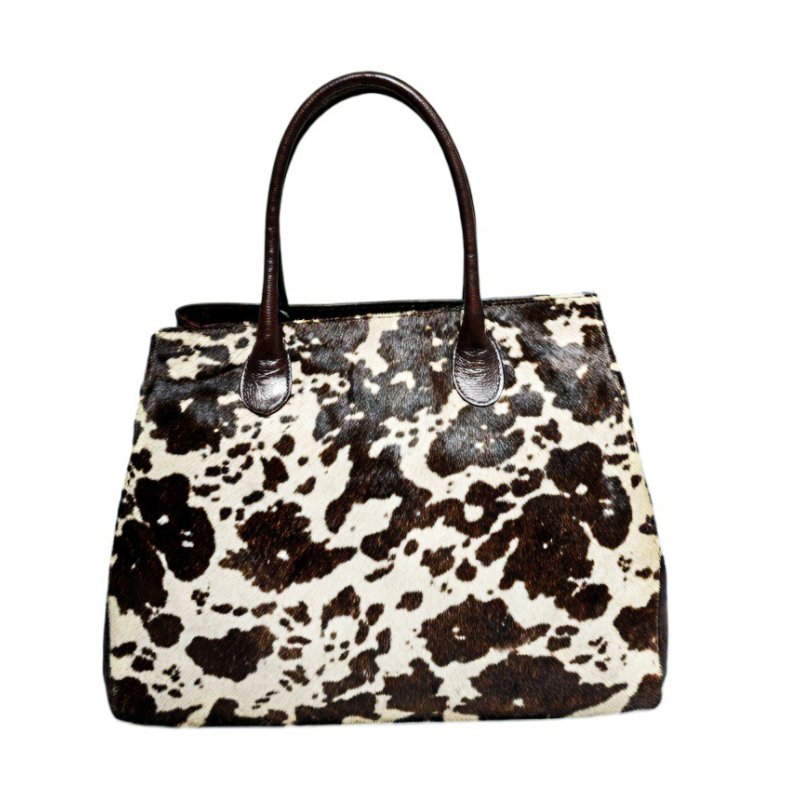 Ashwood Leather Hair-on-Hide Handbag With Detachable Strap