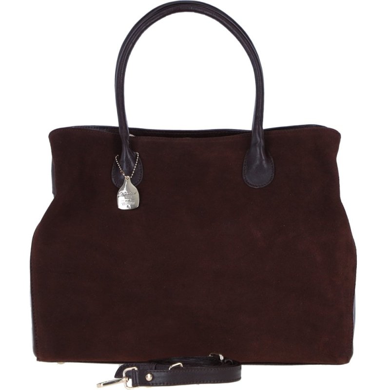 Ashwood Leather And Suede Large Handbag Brown