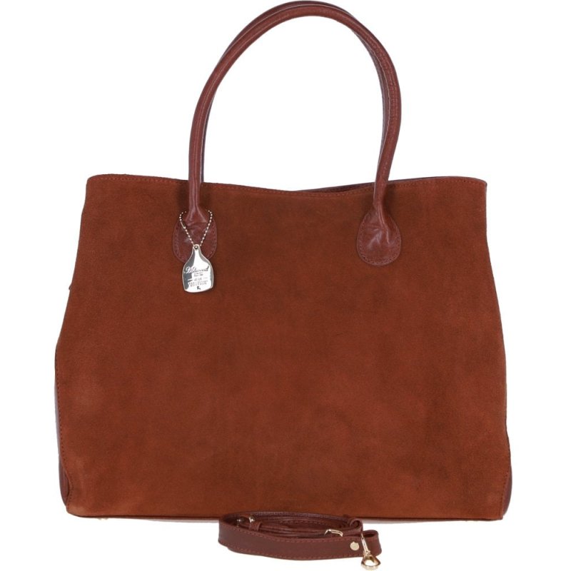 Ashwood Leather And Suede Large Handbag Tan