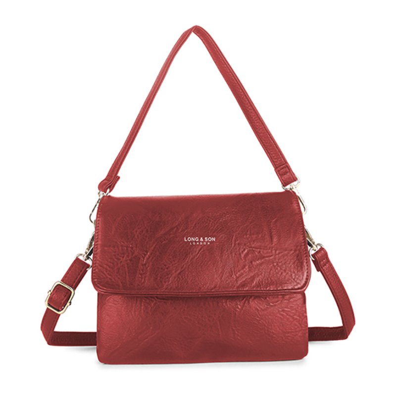 Long & Son Shoulder Bag Dark Red