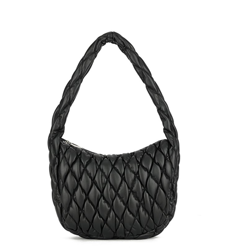 Long & Son Quilted Shoulder Bag Black