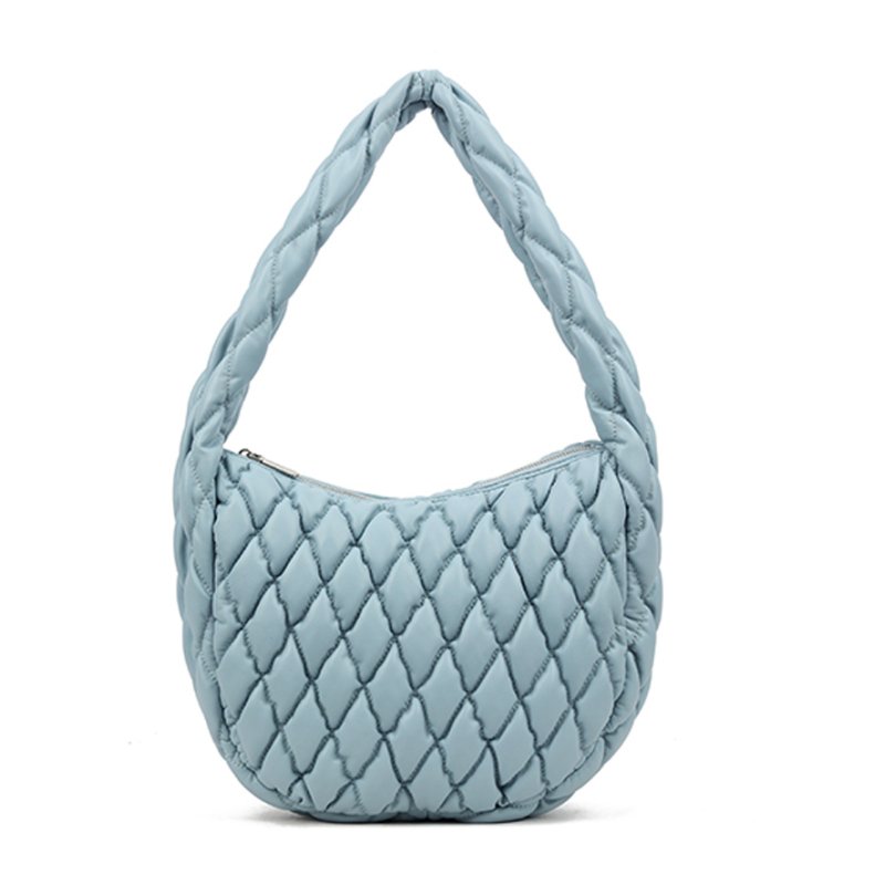 Long & Son Quilted Shoulder Bag Light Blue