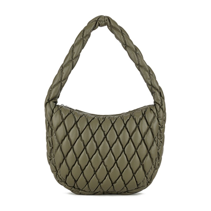 Long & Son Quilted Shoulder Bag Green