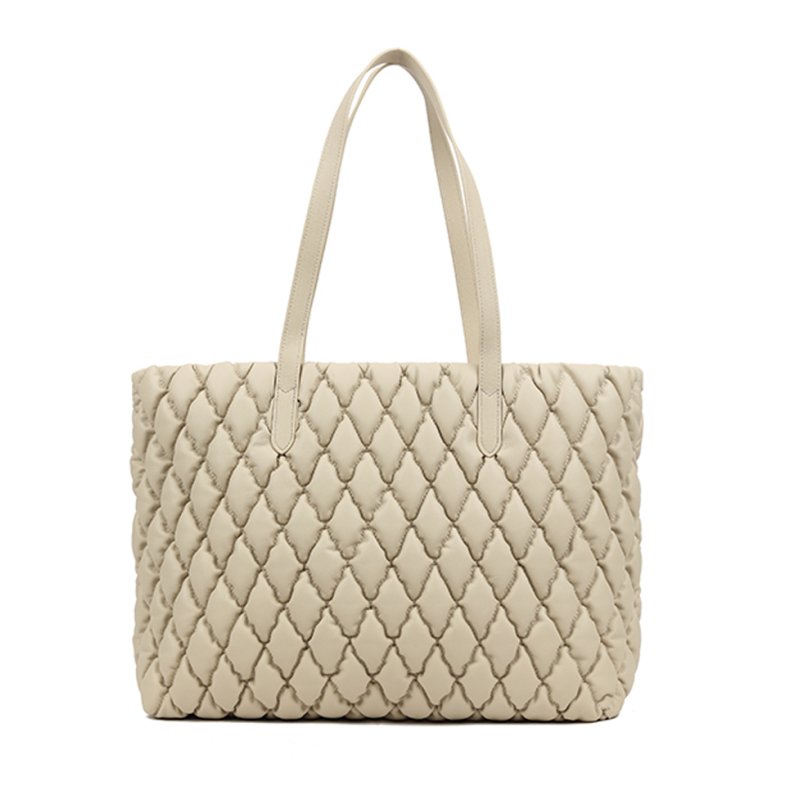 Long & Son Quilted Tote Bag Beige