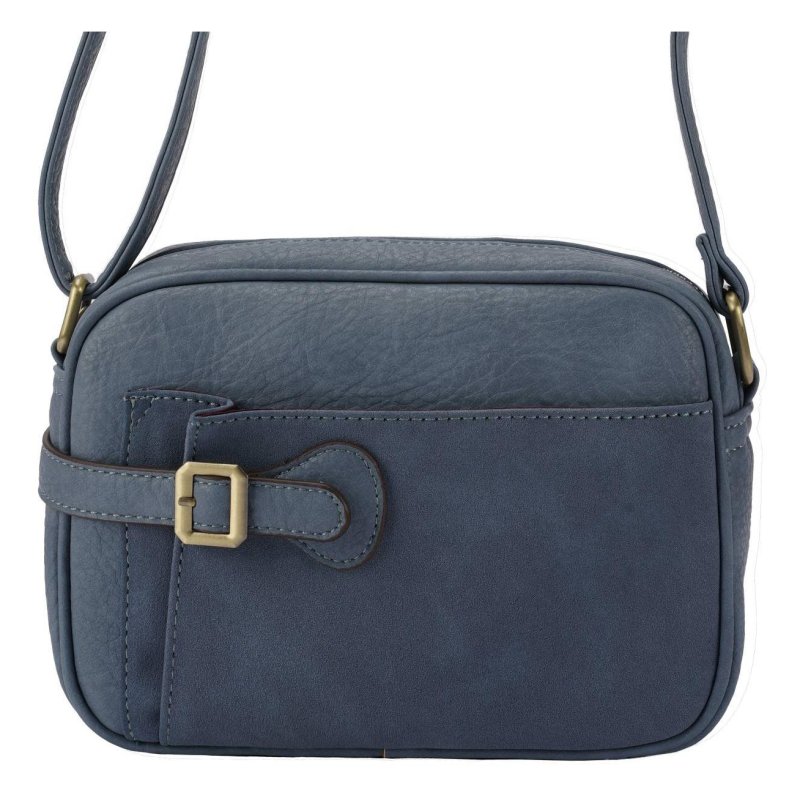 Long & Son Zip Top Crossbody Bag Blue