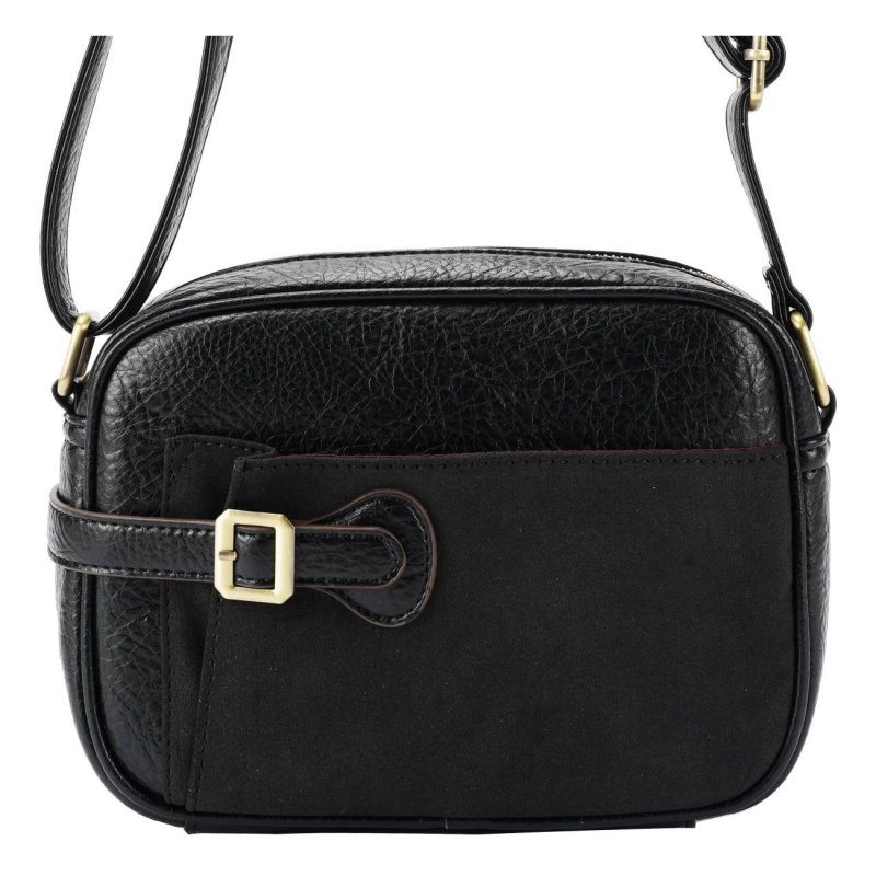 Long & Son Zip Top Crossbody Bag Black