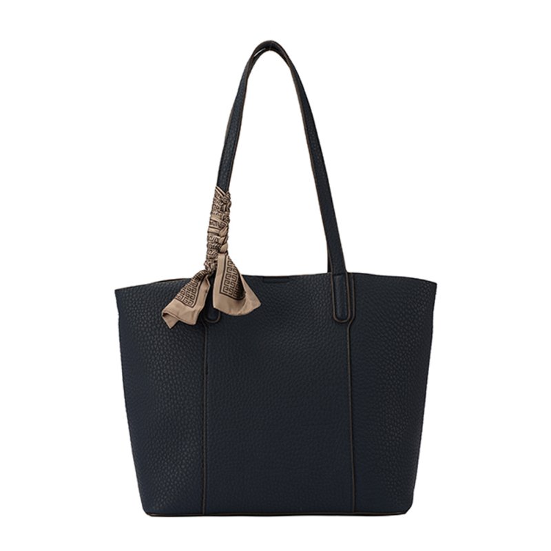 Long & Son Structured Shopper Tote Bag Navy