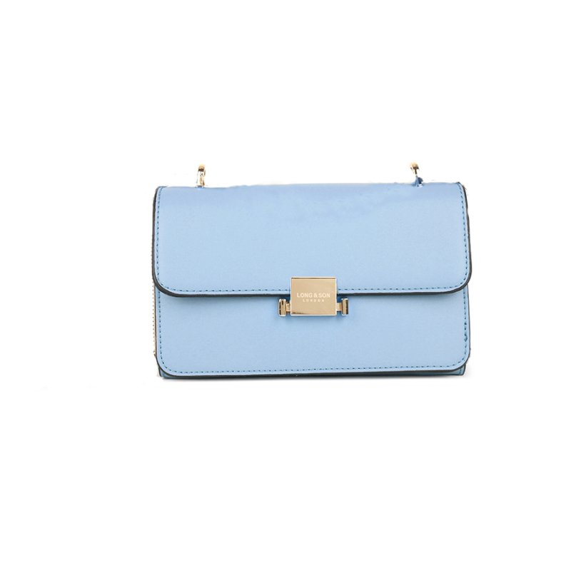 Long & Son Shoulder Bag With Chain Strap Blue