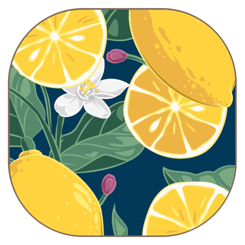 Tradestock Recipe Thief Lemon Coaster Set Of 4