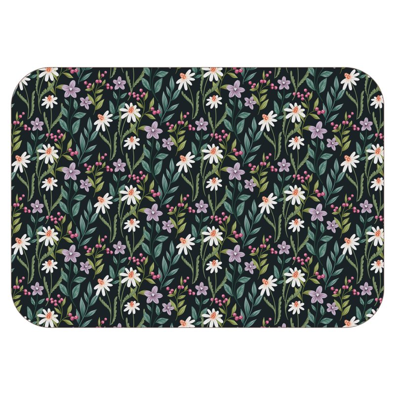 Tradestock Wildflower Velvet Backed Placemats Set Of 2