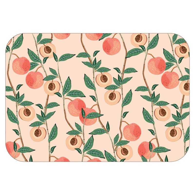 Tradestock Peach Tree Velvet Backed Placemats Set Of 2