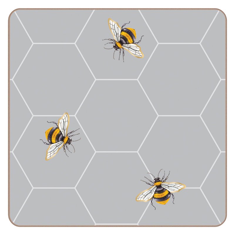 Tradestock Busy Bees Coasters Set Of 4