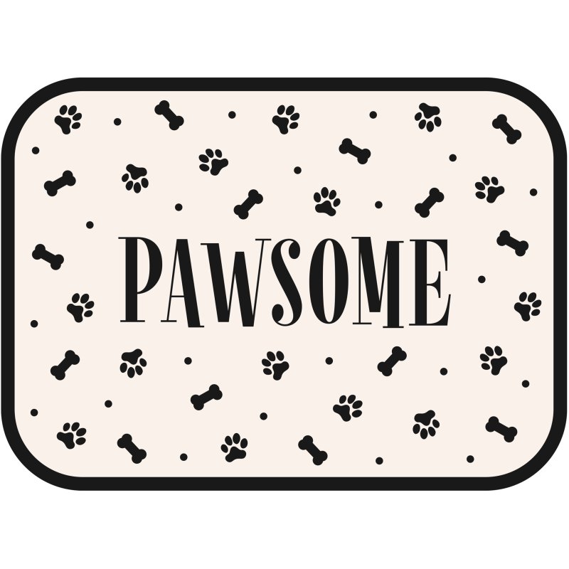 Tradestock PVC Pet Feeding Mat Pawsome
