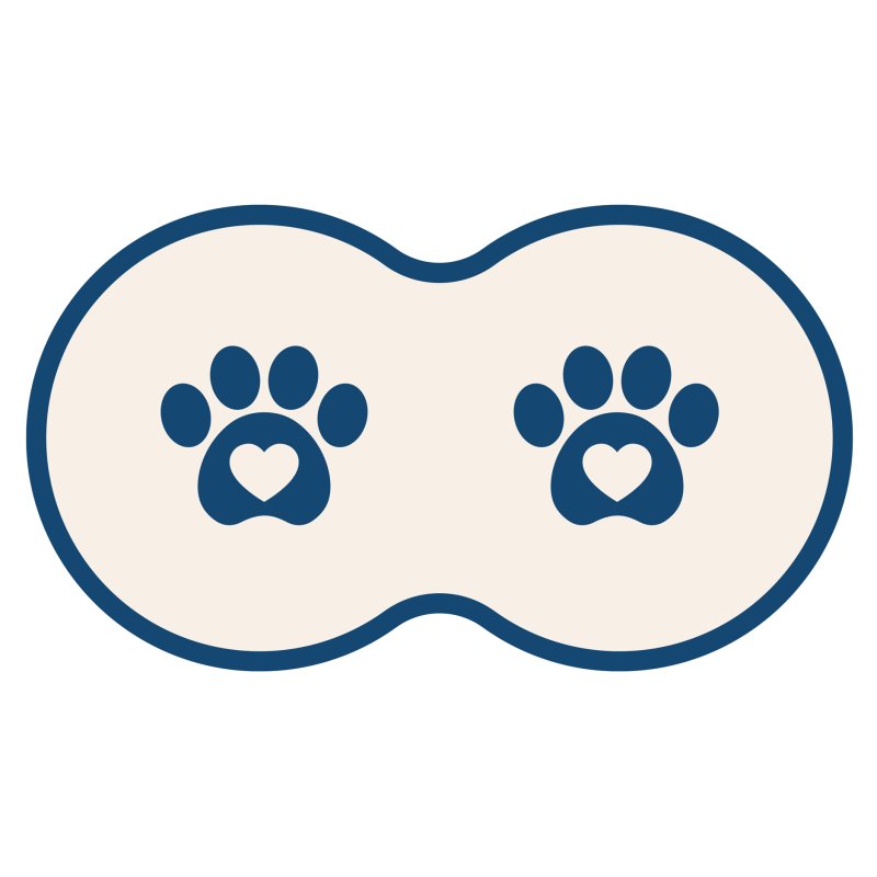 Tradestock PVC Pet Feeding Mat Paw Print