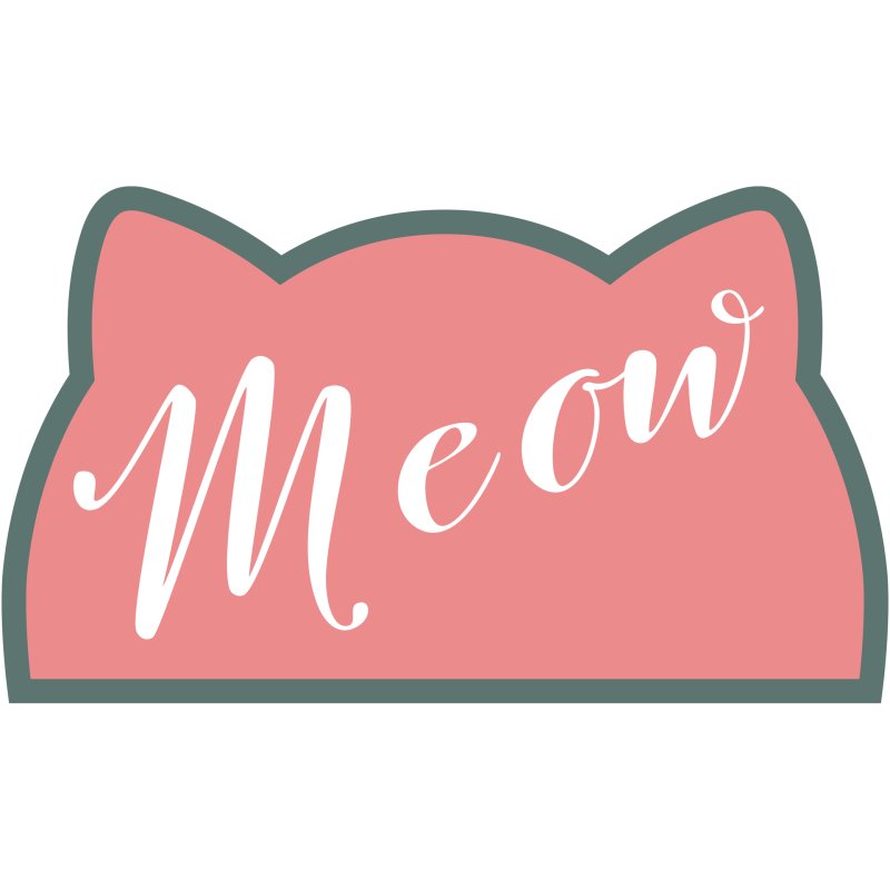 Tradestock PVC Pet Feeding Mat Meow