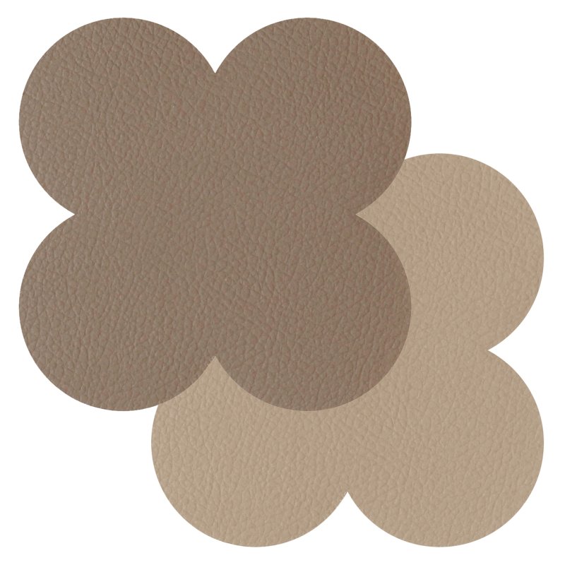Tradestock Taupe Sandstone Scalloped Flexi Coasters Set Of 4