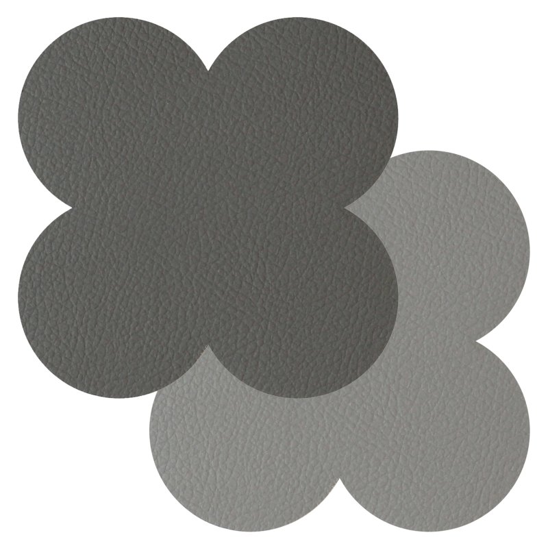 Tradestock 2-Tone Grey Scalloped Flexi Coasters Set Of 4