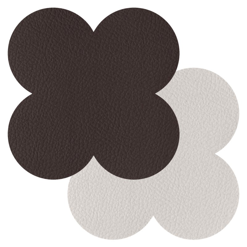 Tradestock Chocolate White Scalloped Flexi Coasters Set Of 4